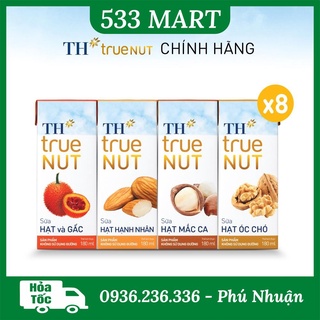 [HỎA TỐC TP HCM] Thùng 12 hộp Sữa hạt TH True Milk Hạnh nhân/ Macca/ Óc chó 1L