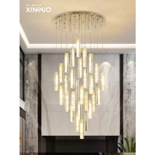 Đèn thả thông tầng thanh phale HTK030V+T, đèn chùm phòng khách DT