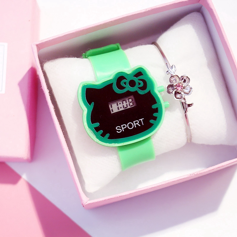 Kegllect Đồng hồ điện tử hình Hello Kitty đáng yêu cho bé gái