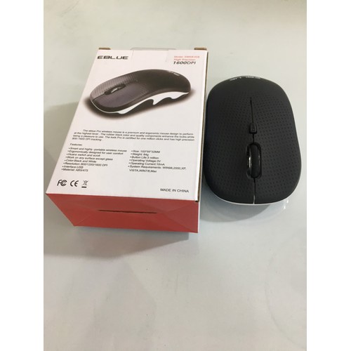 Chuột không dây Eblue 816 hàng chính hãng có công tắc, kèm pin combo 100 con