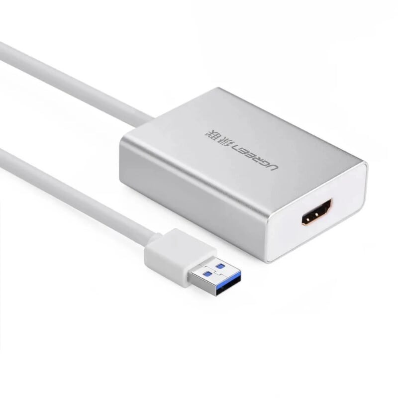 Cáp chuyển đổi USB 3.0 sang HDMI Cao Cấp màu trắng UGREEN 40229