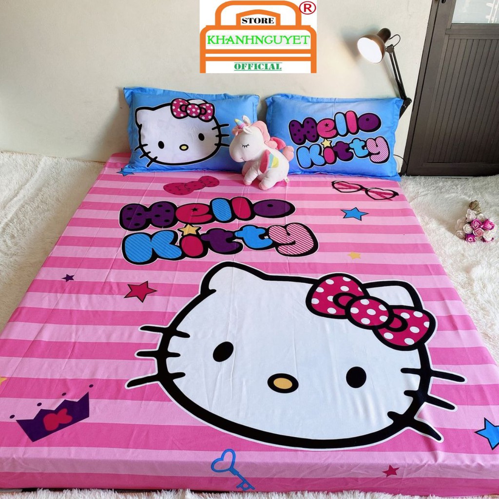 Set ga gối cotton hoạt hình cho bé Cotton Tina - Hello Kitty