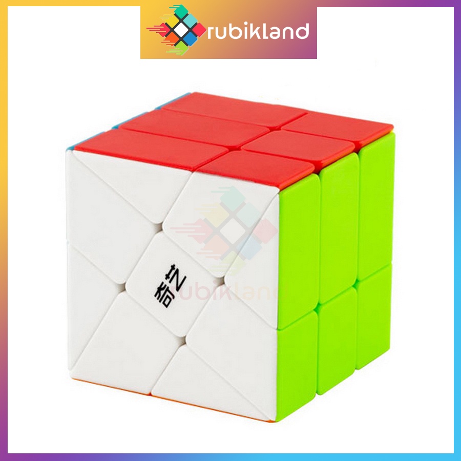 Rubik Windmill QiYi Cube Stickerless Rubic Biến Thể 6 Mặt Đồ Chơi Trí Tuệ Trẻ Em