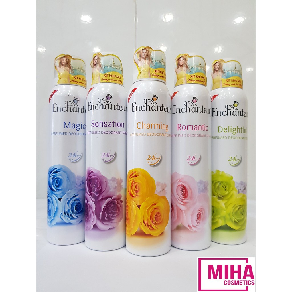 Xịt Khử Mùi Nữ Hương Nước Hoa Enchanteur 150ml