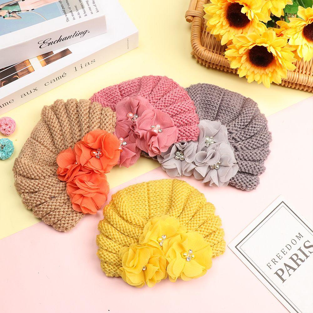 Mũ Turban Thắt Nơ In Hoa Thời Trang Cho Bé