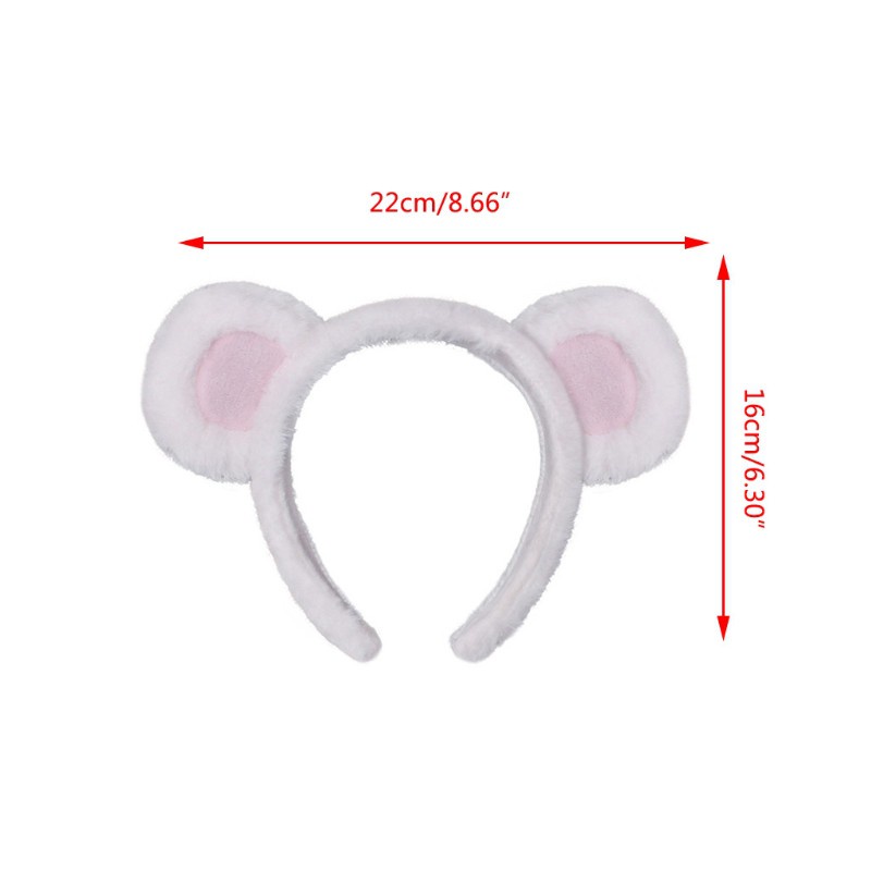 Băng Đô Cài Tóc Hình Tai Gấu Bằng Lông Màu Sắc Tương Phản Dễ Thương Cho Nữ | BigBuy360 - bigbuy360.vn