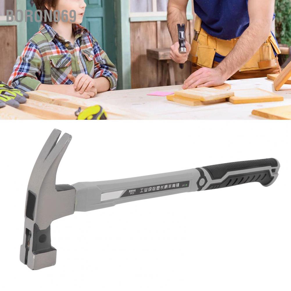 Boron069 13oz Búa Quadrate Hình dạng sừng cừu 50HRC Thiết kế đôi V Tay cầm bằng thép không gỉ cacbon cao Cán búa thẳng