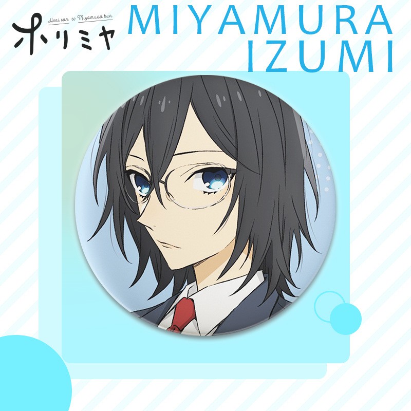 Combo 9 huy hiệu cài áo IN HÌNH Horimiya anime chibi dễ thương tiện lợi