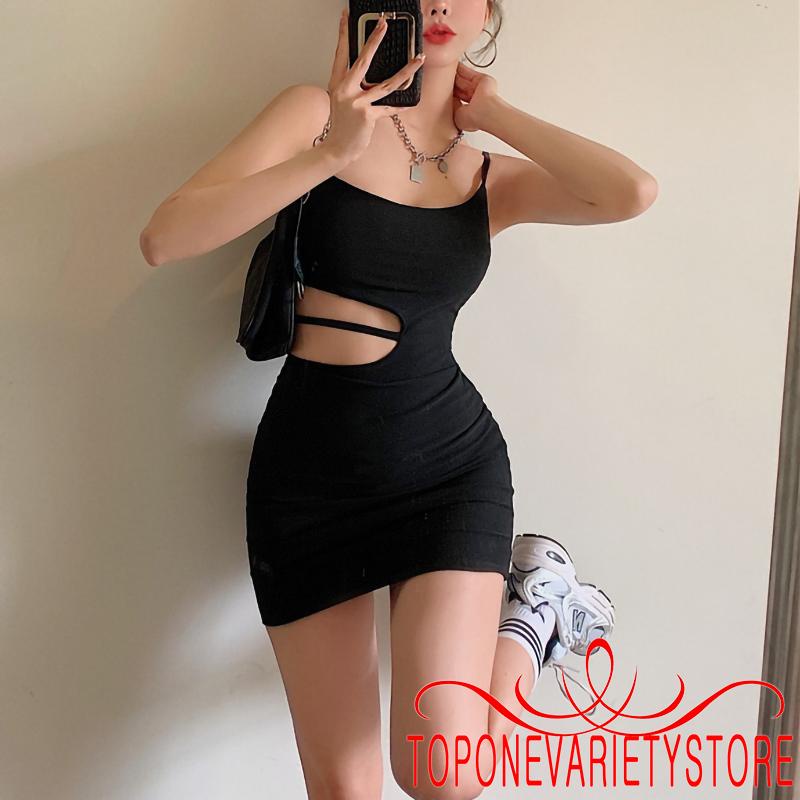 Váy body Hai Dây Màu Sắc Thời Trang Quyến Rũ Dành Cho Nữ