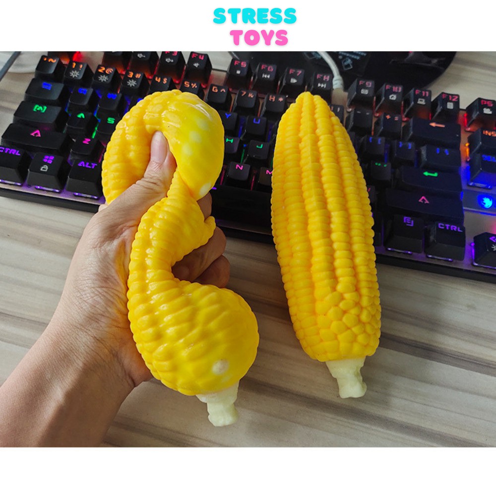 Squishy đồ chơi giảm stress trái bắp silicon dẻo bóp tay giải trí giảm căng thẳng