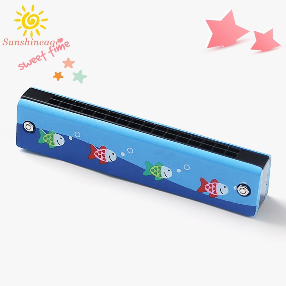 SUNAGE- ~1 x Harmonica 16 Holes Harmonica Mouth Organ Kids Music Instrument Educational Toy Gift【SUNAGE-HOT Fashion】