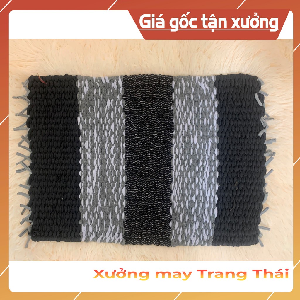 Thảm Lau Nhà Dậm Chân Vải Thun Siêu Thấm Hút Nước 33x45cm