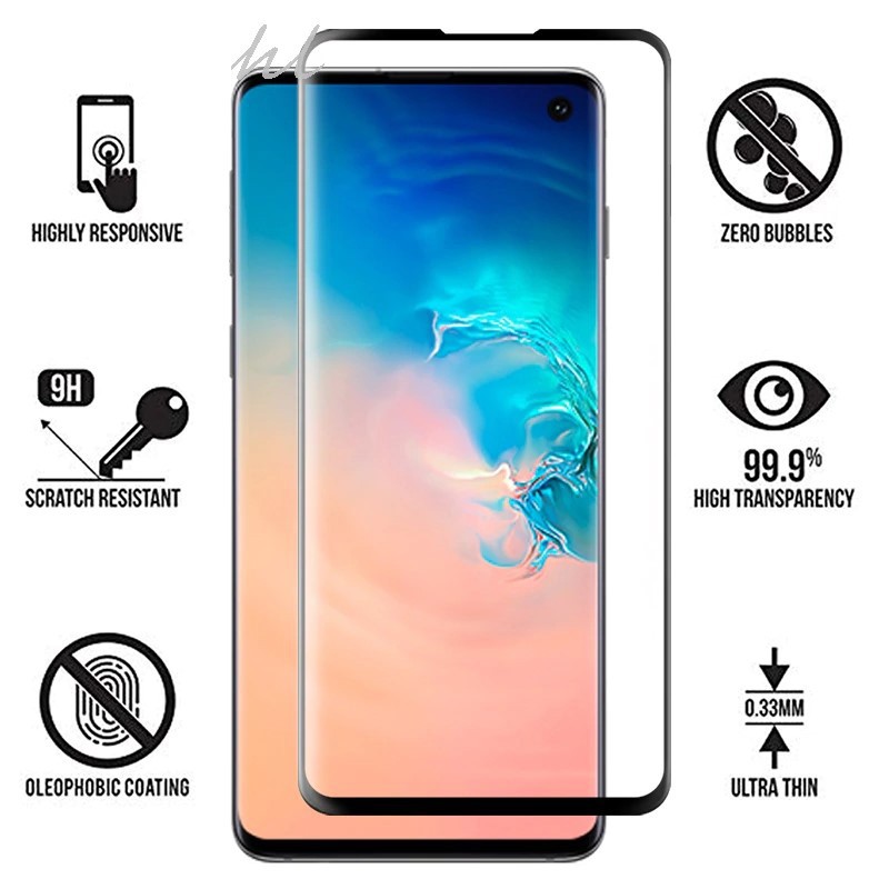 Kính cường lực Samsung S10e FULL Màn, FULL KEO Khô Silicon