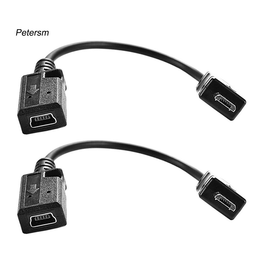 Bộ 2 Đầu Chuyển Đổi Từ Cổng Micro Usb Đực Sang Đầu Cái 5 Pin