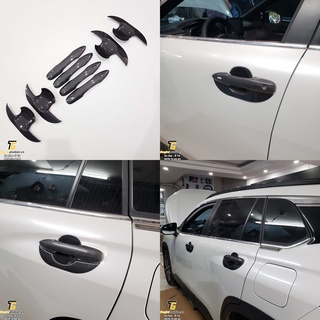 Bộ ốp tay nắm, ốp hõm cửa xe vân Carbon Toyota Corolla Cross 2020