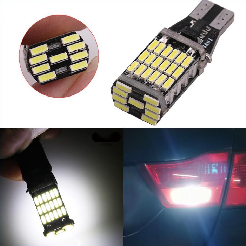 Đèn LED Chân T15/T10 Dùng Thay Thế Đèn Báo Rẽ, Xi Nhan, Đèn Lùi Cho Ô Tô, Xe Máy 45 Mắt Chip 4014