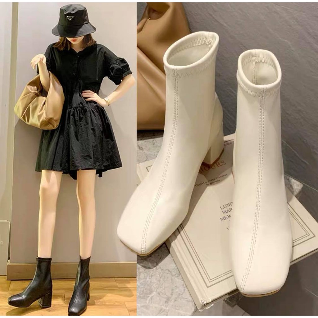 Boot Da Trơn Hàn Quốc ( có ảnh thật)