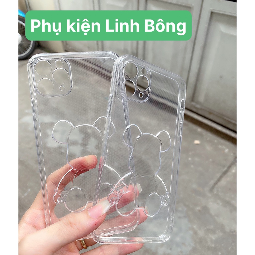 Ốp Gấu Bearbrick trong cực xinh cho ip 6, 6plus, 7, 7plus, x, xr, xsmax, 11, 11promax, 12promax, 13, 13promax