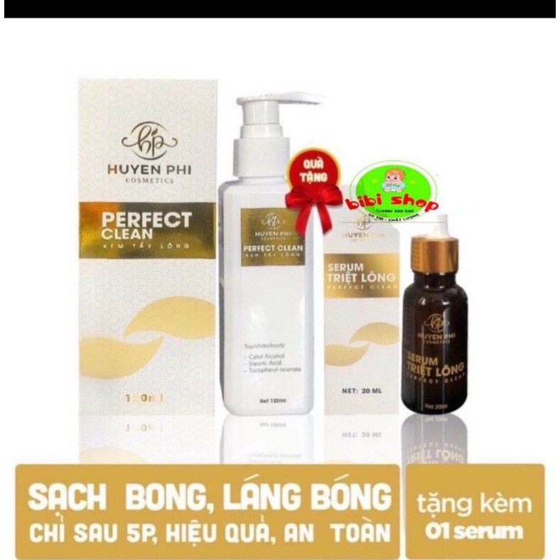 Kem tẩy lông + serum triệt lông Huyền Phi