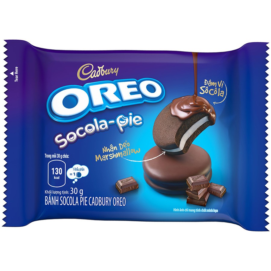 Bánh Oreo Socola Pie nhân dẻo Marshmallow hộp 360g