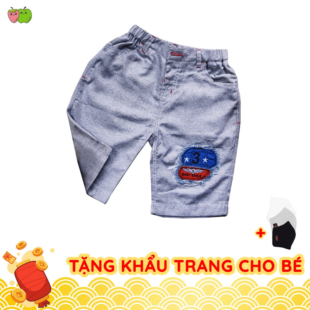 Quần Short Ngắn Kaki Hình Nón Cho Bé Trai 1-9 tuổi - Size 9-26kg - Đổi trả trong 3 ngày - Dâu Táo