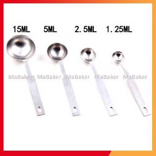 [Freeship] Bộ thìa đong inox cao cấp 4 chiếc - MaBaker