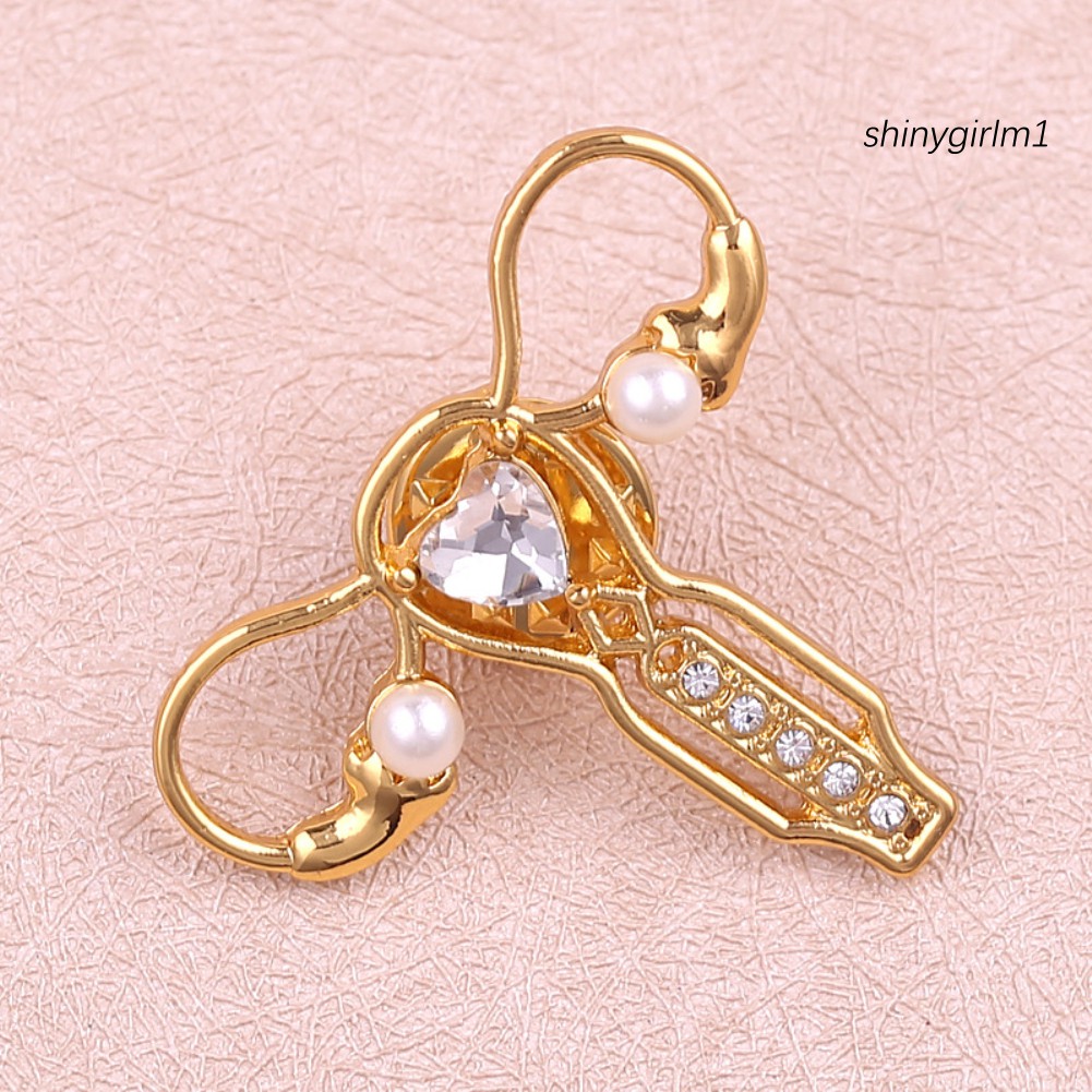 Ghim Cài Áo Hình Đồng Quê Đính Ngọc Trai Nhân Tạo Thời Trang