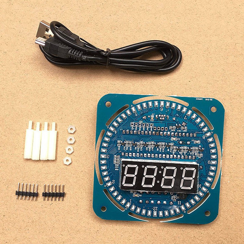 1 Đồng Hồ Điện Tử DS1302 Màn Hình LED Hiển Thị Nhiệt Độ Sáng Tạo