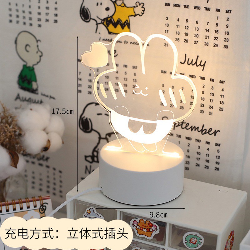 Đèn Led, Đèn Ngủ Để Bàn 3D trang trí phòng ngủ dễ thương