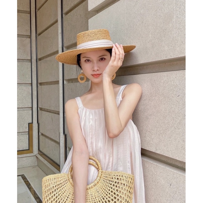 Jane Đầm suông đi biển sọc hoa văn sang trọng C272