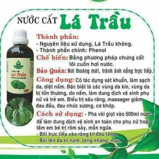 Nước cất lá trầu