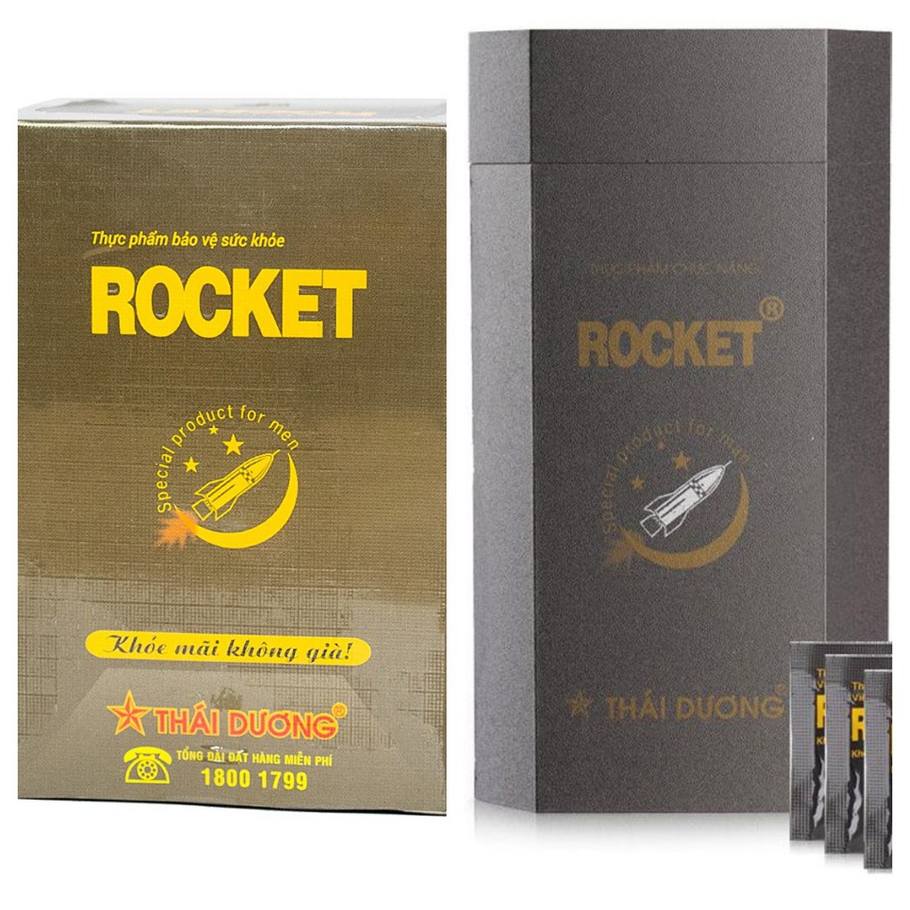 Viên Uống Tăng Cường Sinh Lý Cho Nam Rocket Hộp 30 Gói, 10 Gói