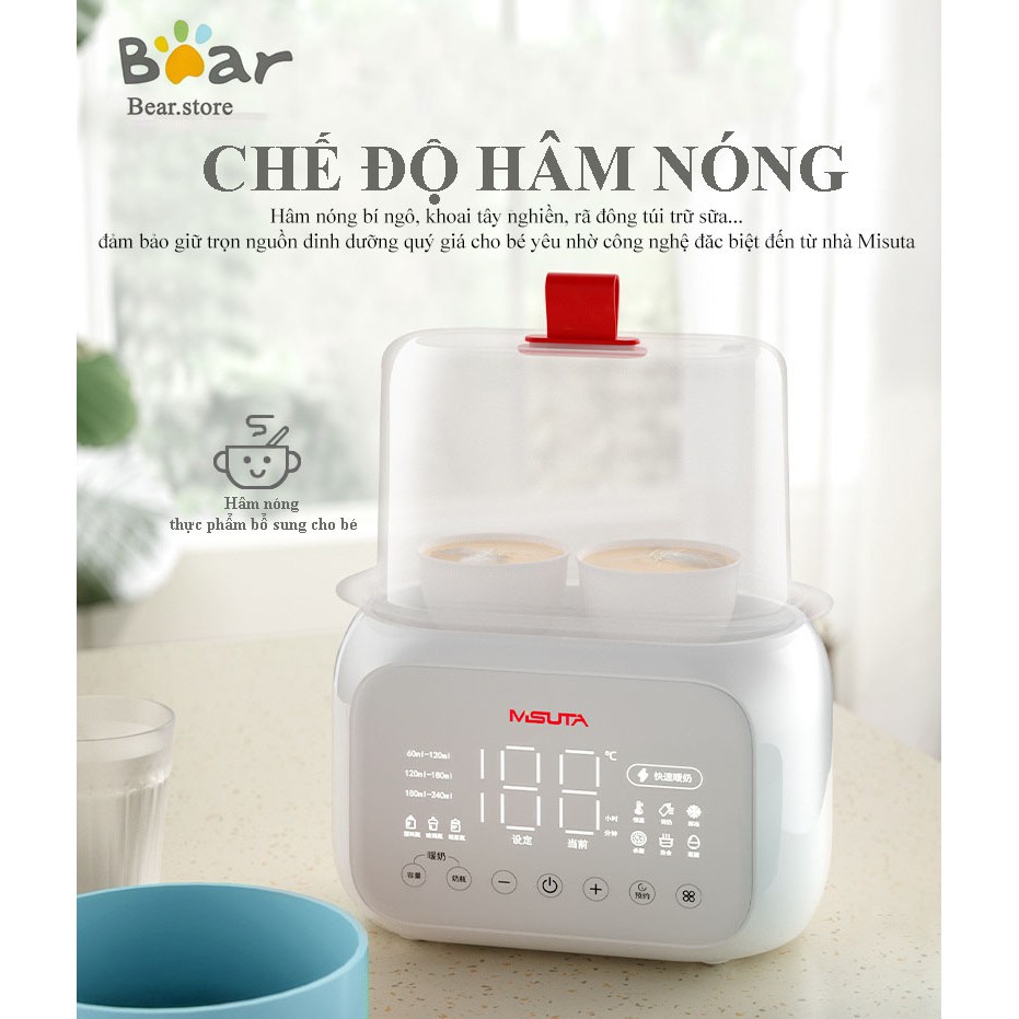 Máy Hâm Sữa Đa Năng - Hâm Thức Ăn, Tiệt Trùng Bình Sữa, Tiệt Trùng Đồ Chơi MISUTA MDN-19001