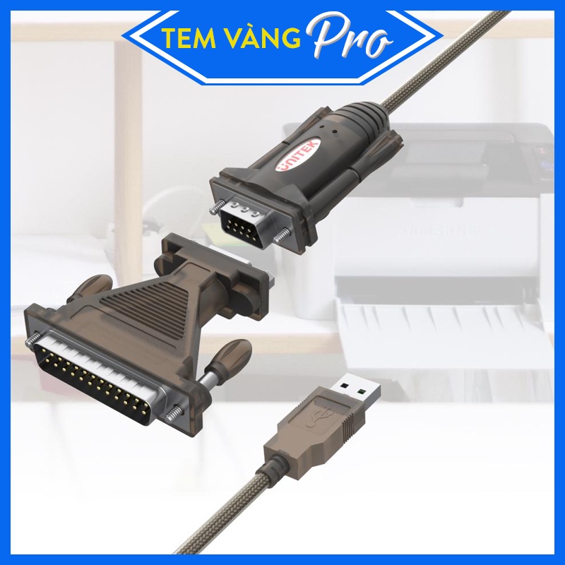 Cáp USB To COM Serial RS232 Chính hãng Unitek Y-105A Cao Cấp
