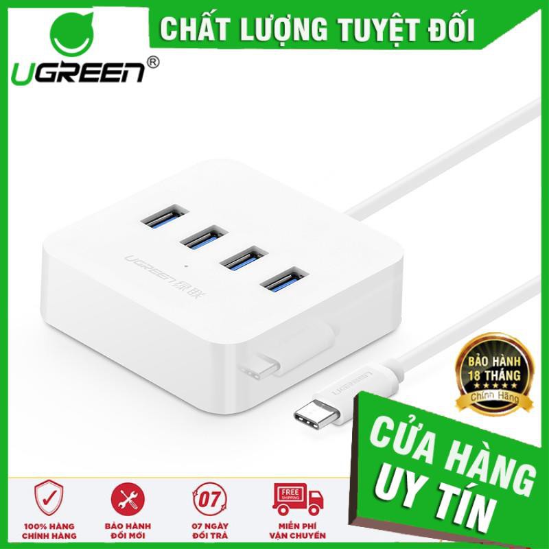 Hub USB 3.0, Bộ chia usb Type C sang 4 cổng USB 3.0 Ugreen 30316 - 30316