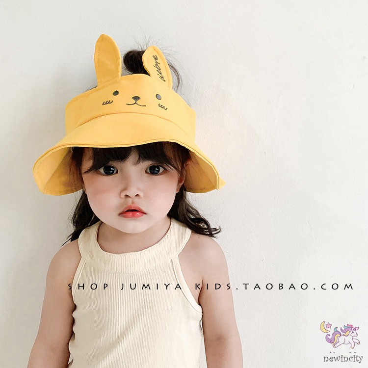 Mũ Tai Thỏ Chống Nắng Phong Cách Hàn Quốc Cho Bé