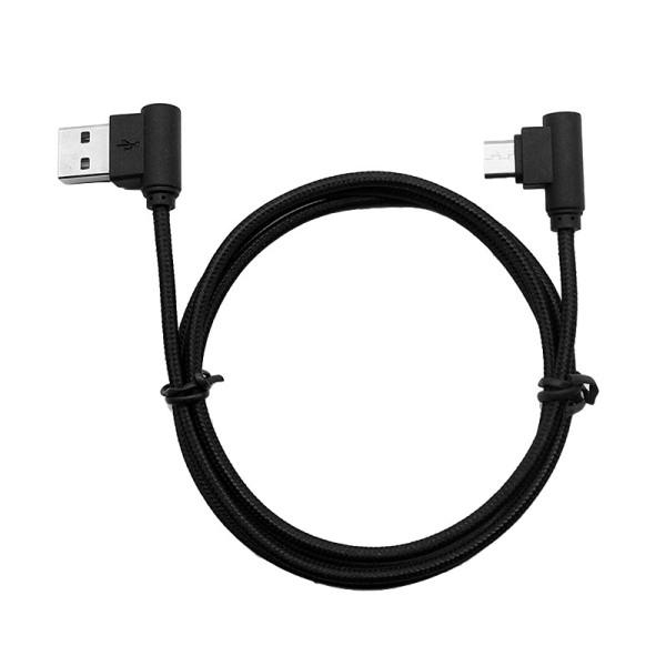 Nylon braided USB Cable Lightning/Micro USB 90 Degree Right Angle Male Data Sync and Fast Charging
