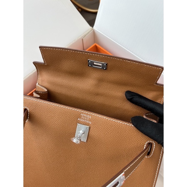 ✅Túi HM KELLY TAG BẠC 25cm - DA NHẬP KHẨU [Fullbox]
