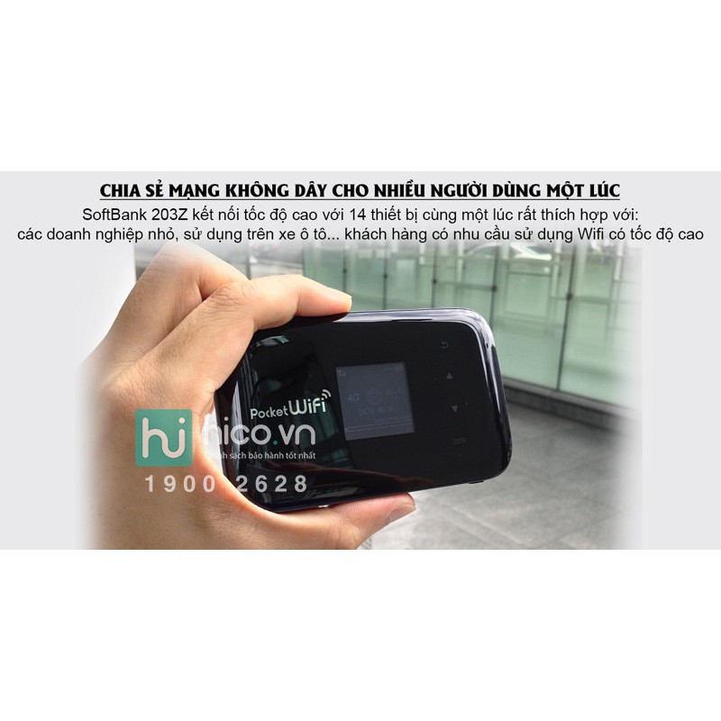 ZTE Pocket Wifi GL09P 203Z Bộ phát wifi 3G Nhật Bản Kiêm Pin Sạc Dự Phòng