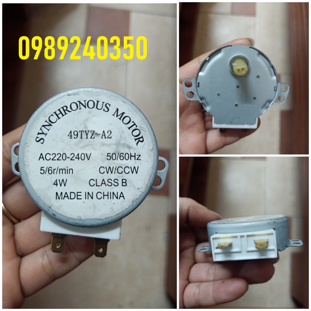 Mô tơ quay đĩa lò vi sóng 220V - 4W trục vát