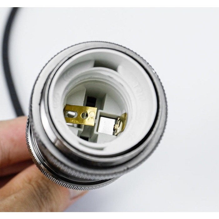 Dây đuôi đèn thả trần E27 dài 1m màu vàng đồng