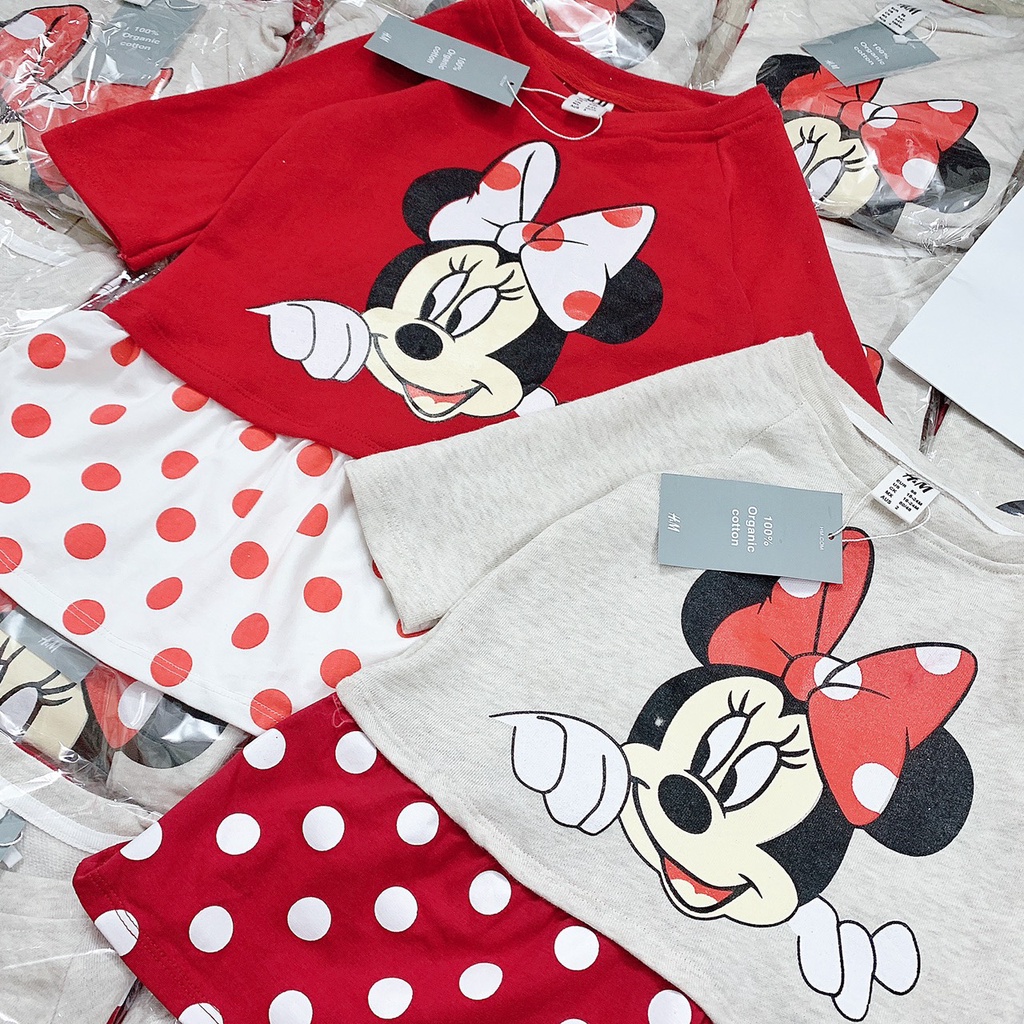 Váy nỉ Mickey HM xuất dư chất mềm cực đẹp cho bé gái