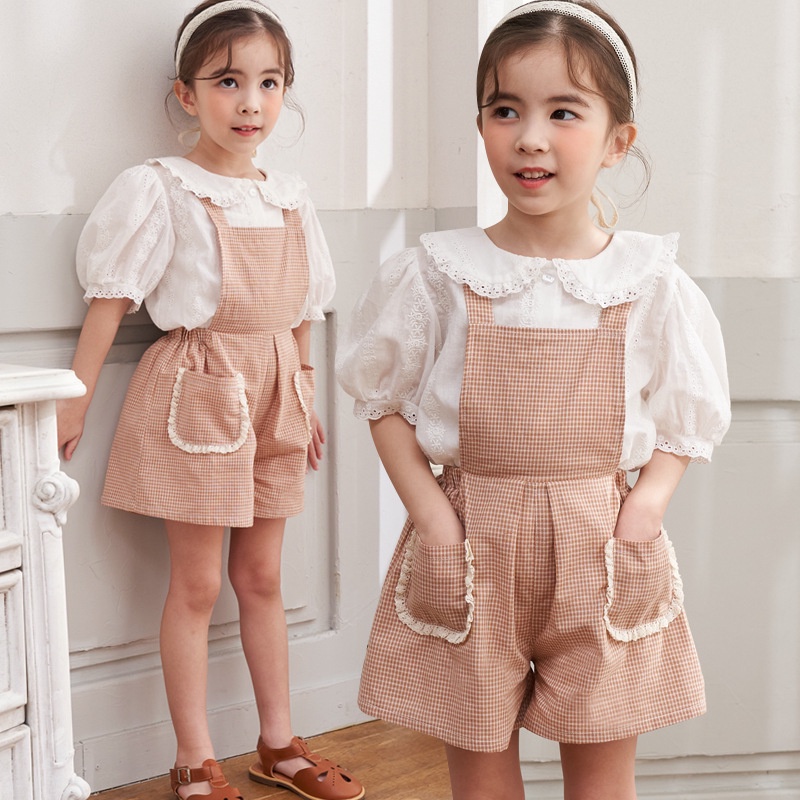 Quần yếm Bebezoo nâu cho bé gái BEB2PT104