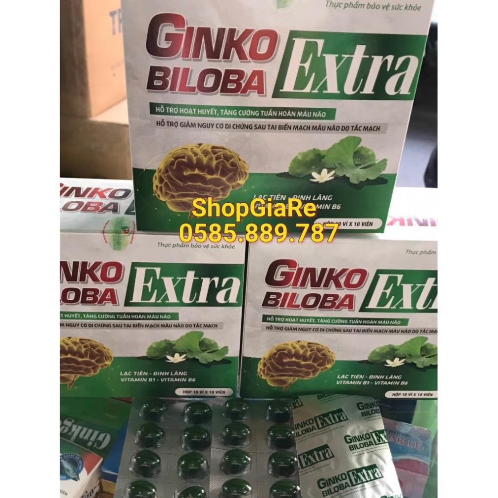 Ginkgo Biloba Extra cải thiện chứng mất ngủ hoạt huyết dưỡng não, đau đầu chóng mặt, ngủ không ngon giấc