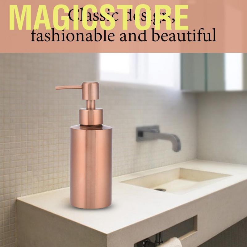 Magicstore Stainless Steel Kitchen Bathroom Countertop Hand Pump Liquid Soap Dispenser Lotion Bottle 350ML - intl