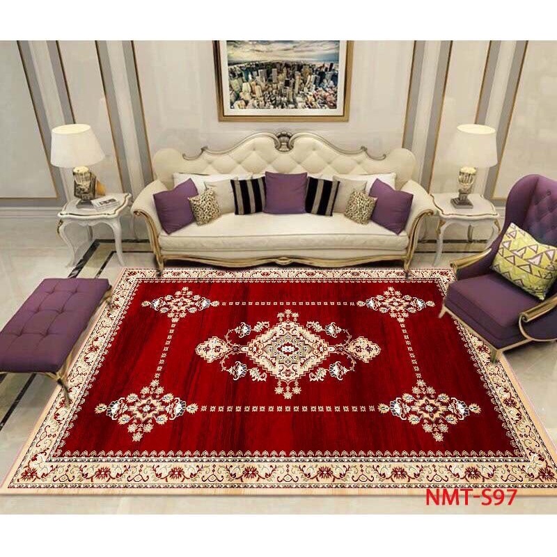 Thảm bali trải sàn- thảm lì với công nghệ in 5D cao cấp, có hạt nhựa chống trượt tuyệt đối - Kanta store