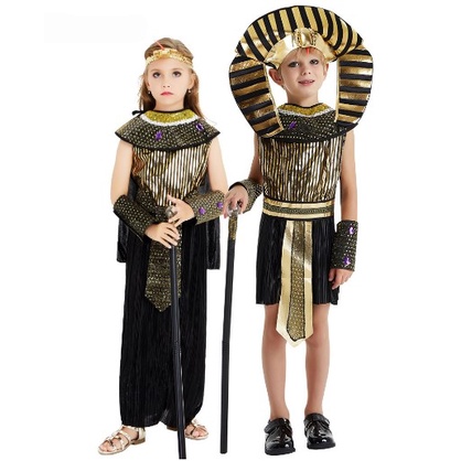 Halloween Trẻ em Bé trai Cô gái Ai Cập Trang phục Ai Cập Cosplay Pharaoh Cleopatra Bộ cho Quần áo Trẻ em