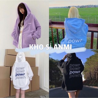 🌿 ÁO KHOÁC PO.WR UNISEX 🍒 ÁO KHOÁC HOODIE ZIP ĐẸP