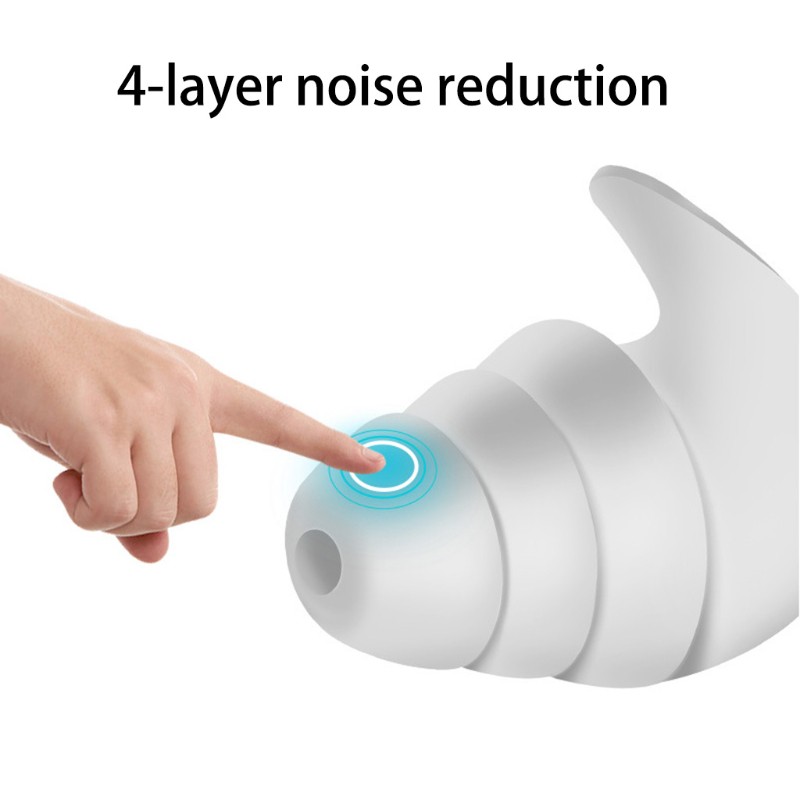 Cặp nút bịt tai 3 lớp chất liệu silicon chống ồn tiện dụng