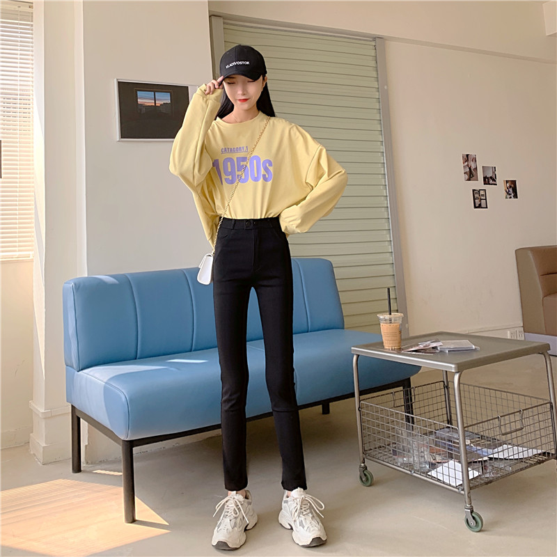 [Mã FADIRECT20 giảm 20K đơn 150K] NEW Quần Legging Lưng Cao Màu Đen Thời Trang Mùa Thu Cho Nữ